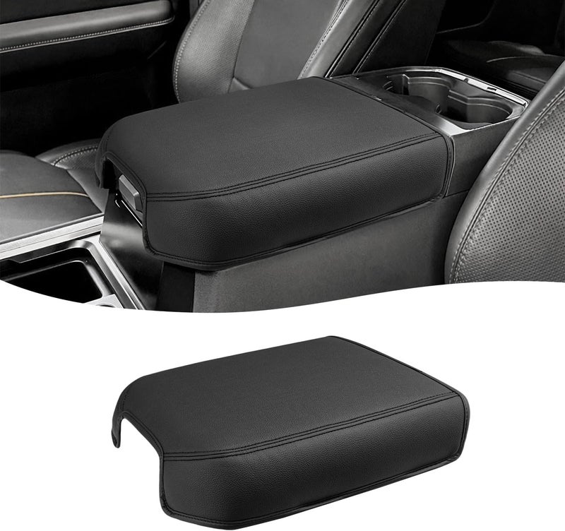 Eaglecover Center Console Cover for 2023 2024 2025 2026 F250 F350 F450 F550 Super Duty Accessories, Vinyl Leather Middle Armrest Cusion Protector, Bucket Seat Only, Anti-Scratch - Image 1